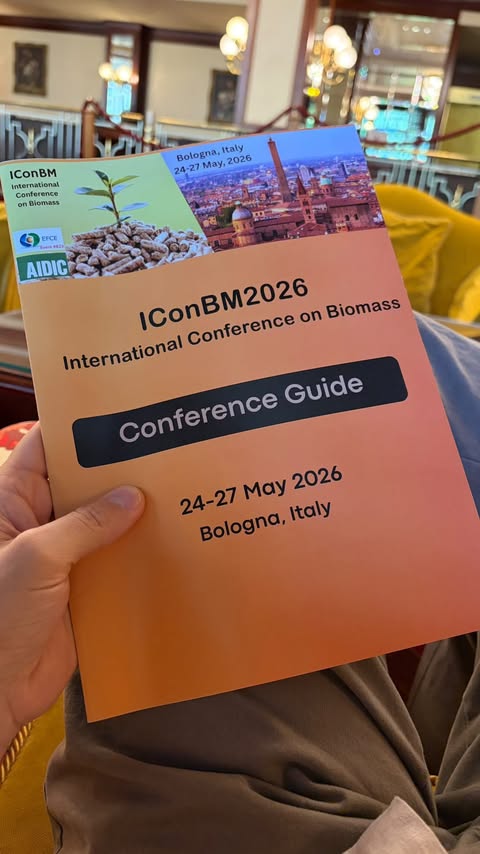 Guia oficial da IConBM2026, conferência internacional sobre biomassa realizada em Bolonha, na Itália