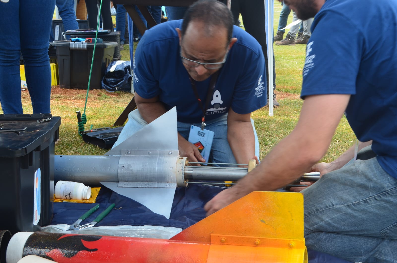 A equipe do IFSC levou dois foguetes, participando de das categorias com apogeu de 500 metros e a com apogeu de um quilômetro.