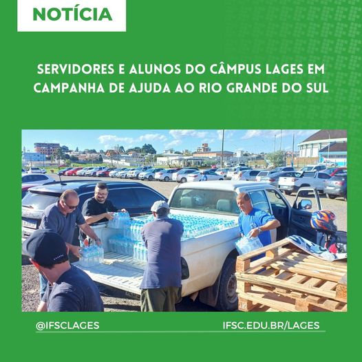 Campanha de servidores e alunos no Câmpus Lages