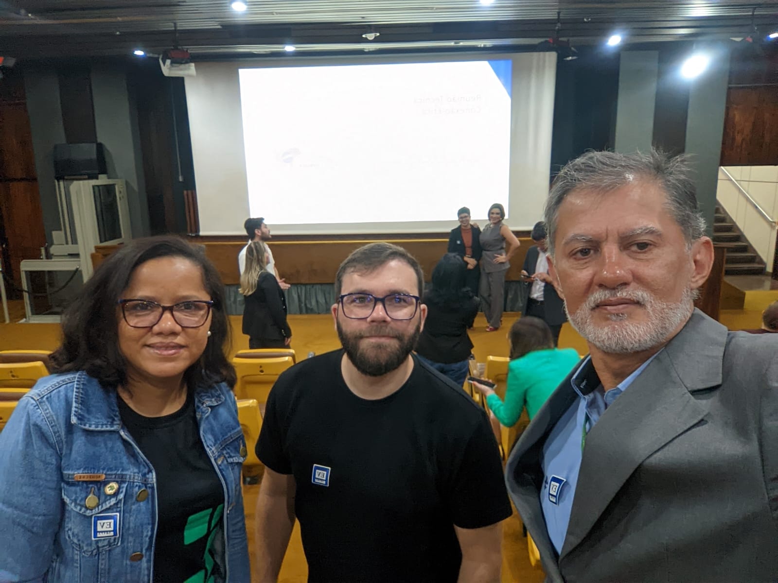 Etianne, Luis e Marcelo no evento em Brasília