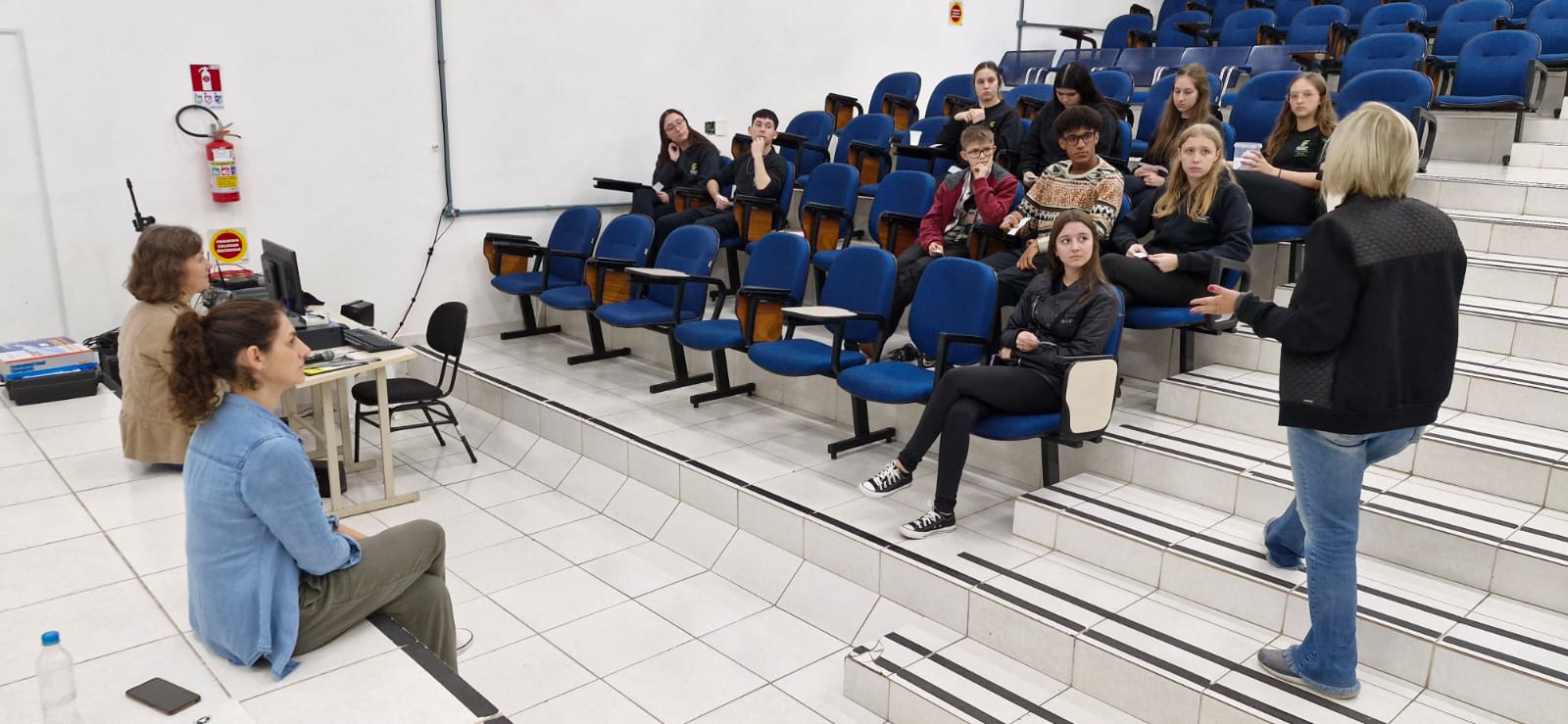 Roda de conversa sobre agroecologia com as extensionistas da Epagri.