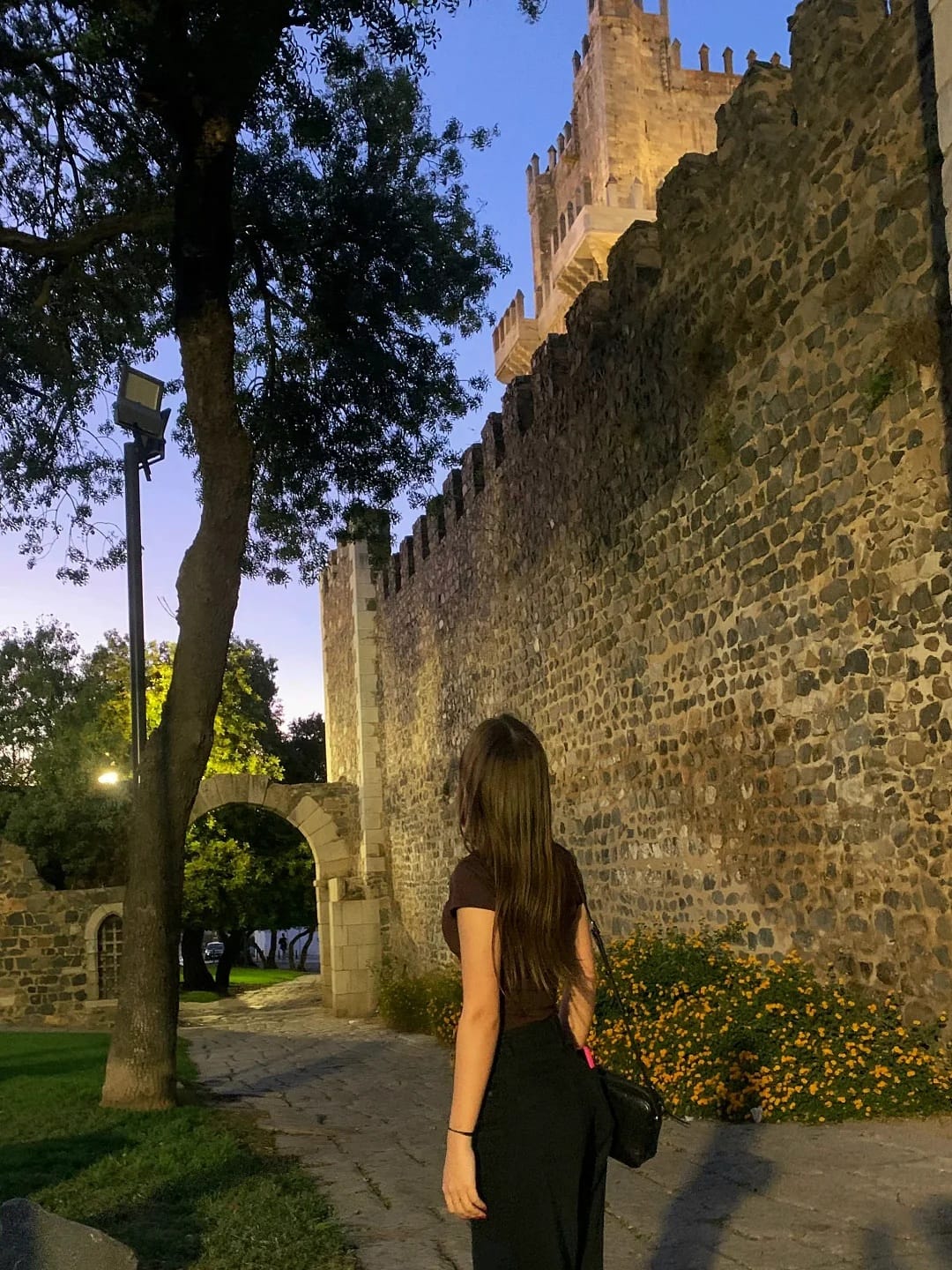 Registro da estudante no castelo de Beja.