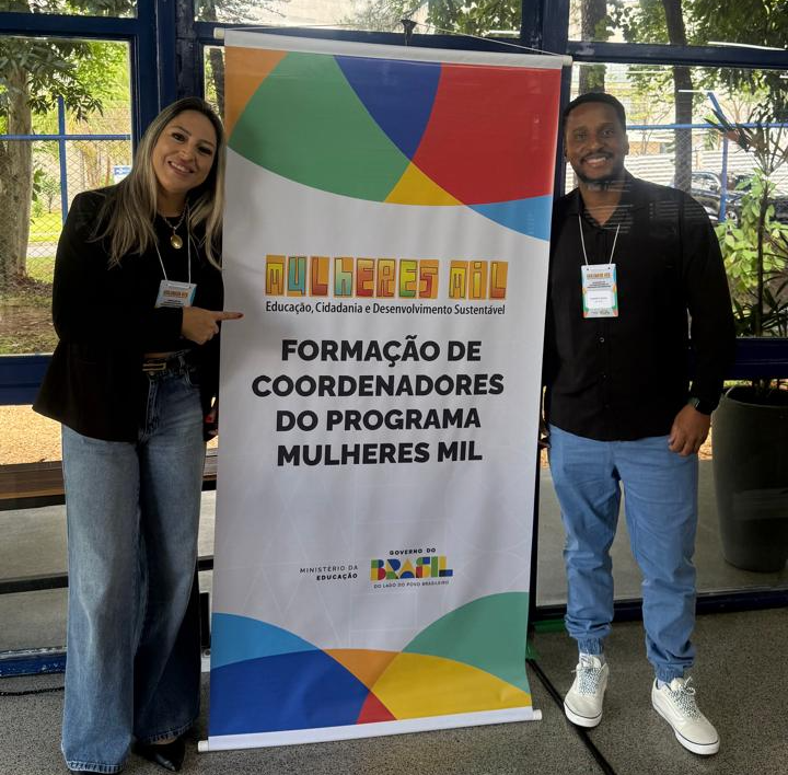 Thais e Leandro participaram da formação em Brasília
