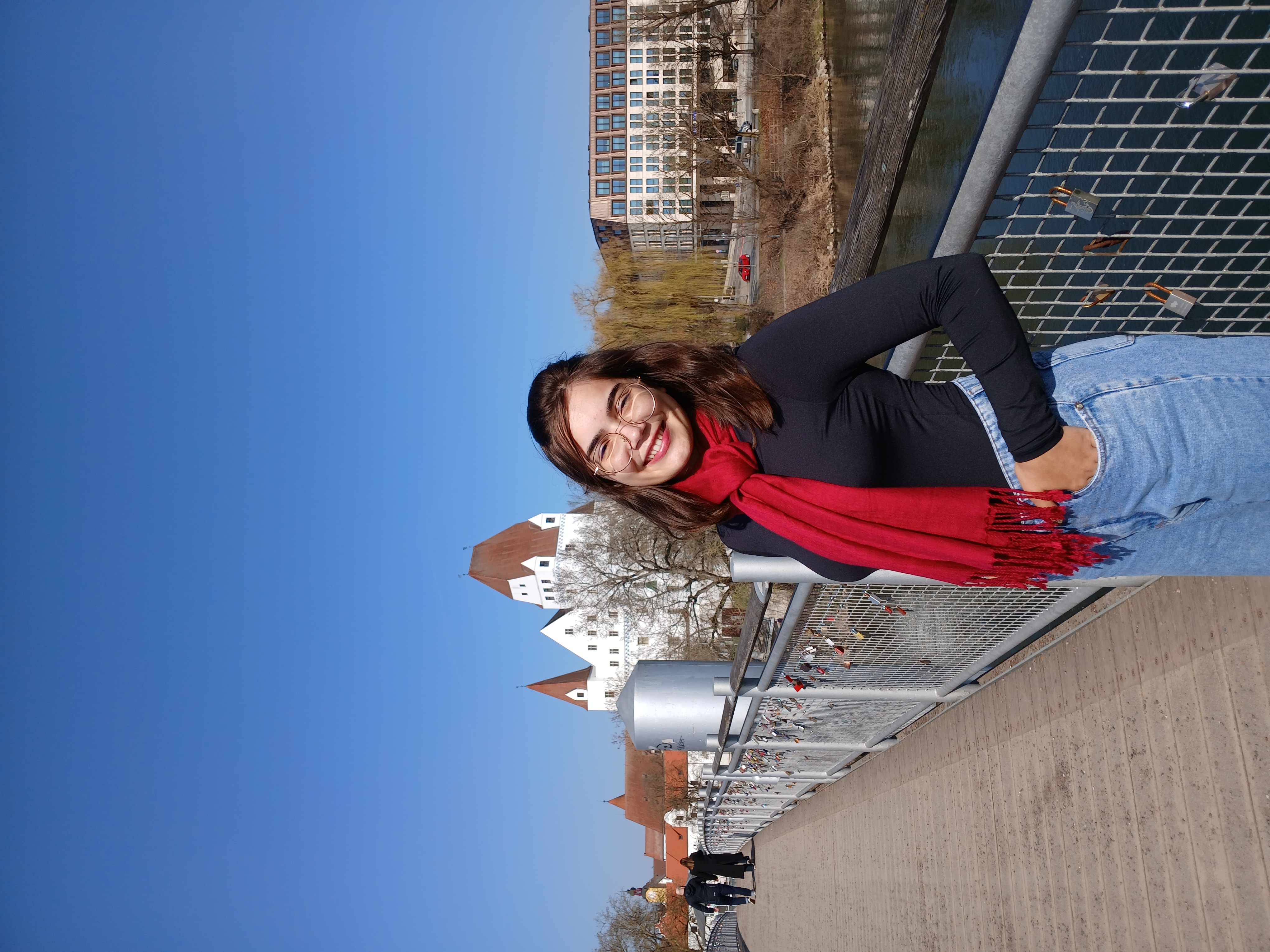 Suzana em Ingolstadt, cidade onde está realizando seu intercâmbio.